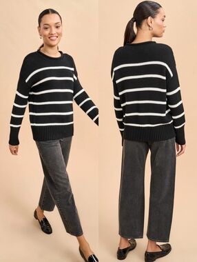 LA LIGNE Marina Striped Cotton Sweater